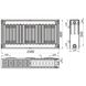 Стальной панельный радиатор отопления FORNELLO 600x1500 мм боковое подключение класс 22 000021107 2 из 4