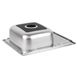 Мийка для кухні із нержавіючої сталі прямокутна WEZER 630x500x180мм матова 0.8мм із сифоном 6350(0,8)S 4 з 6
