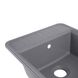 Мийка на кухню гранітна прямокутна Q-TAP CS 6250 610x500мм сіра із сифоном QT6250GRE471 5 з 5