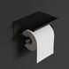 Тримач для туалетного паперу із поличкою COSMIC Architect S+ 2353659 прямокутний металевий чорний 3 з 3