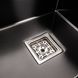Мийка для кухні із нержавіючої сталі квадратна PLATINUM Handmade НSBB 450x450x230мм глянцева 1мм чорна із сифоном PLS-A37434 5 з 6