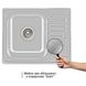 Мийка для кухні із нержавіючої сталі прямокутна WEZER 630x500x180мм матова 0.8мм із сифоном 6350(0,8)S 2 з 6