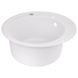 Кухонна мийка композитна кругла LIDZ 510мм x 510мм білий без сифону LIDZWHI01D510200 4 з 6