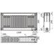 Стальной панельный радиатор отопления KALITE 300x1500 мм нижнее подключение класс 22 000022637 2 из 4