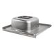 Кухонна мийка металева квадратна накладна LIDZ 600мм x 600мм мікротекстура 0.8мм із сифоном LIDZ6060RDEC08 4 з 4