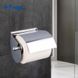 Держатель для туалетной бумаги с крышкой FRAP прямоугольный металлический хром F501 8 из 8
