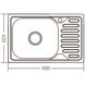 Мийка для кухні із нержавіючої сталі прямокутна ZERIX Z6642-08-180E 660x420x180мм матова 0.8мм із сифоном ZX1600 2 з 4