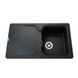 Кухонная мойка из искусственного камня прямоугольная GLOBUS LUX BOREN 500мм x 860мм черный без сифона 000006047 1 из 5