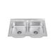 Мийка для кухні із нержавіючої сталі прямокутна KRONER KRP Satin-5080Z 800x500x180мм матова 0.8мм на дві чаші із сифоном CV022822 3 з 8