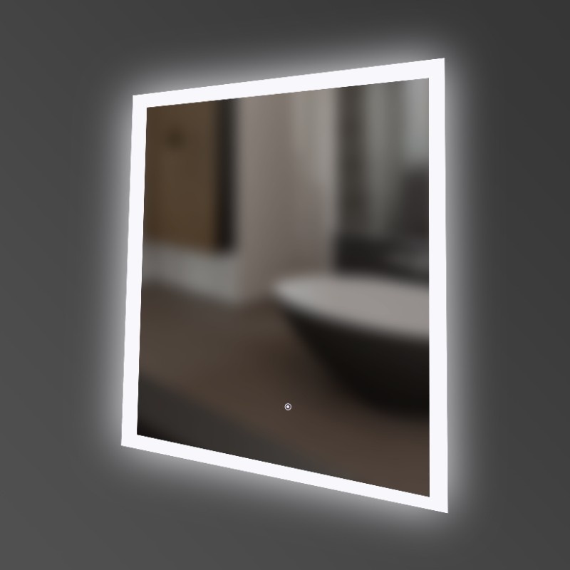 Зеркало в ванную DEVIT Art 70x60см c подсветкой сенсорное включение прямоугольное 6032160