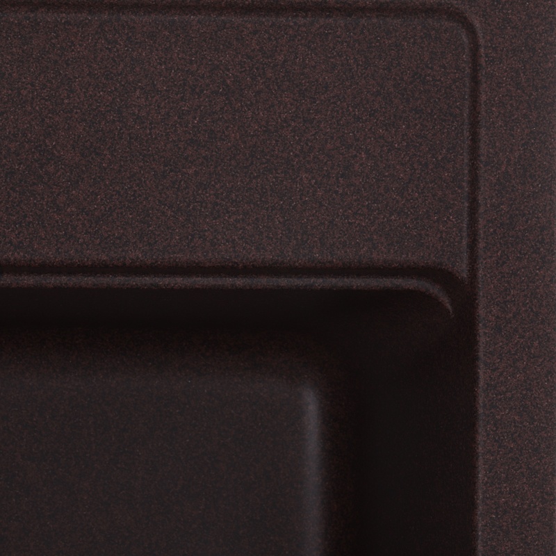 Мийка для кухні гранітна прямокутна ZERIX ZS-5751S-12 510x470x190мм із сифоном коричнева ZX4600