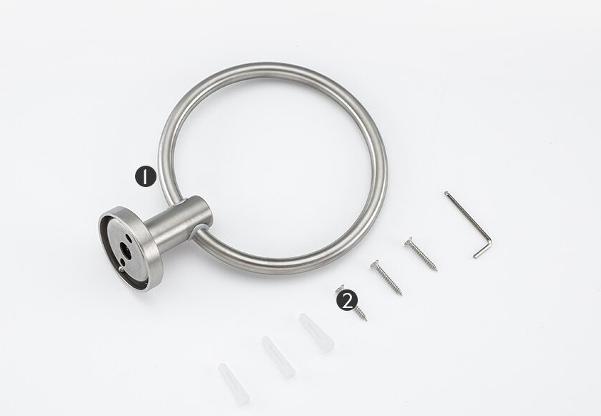 Держатель-кольцо для полотенец FRAP F30104 167мм округлый из нержавеющей стали сатин