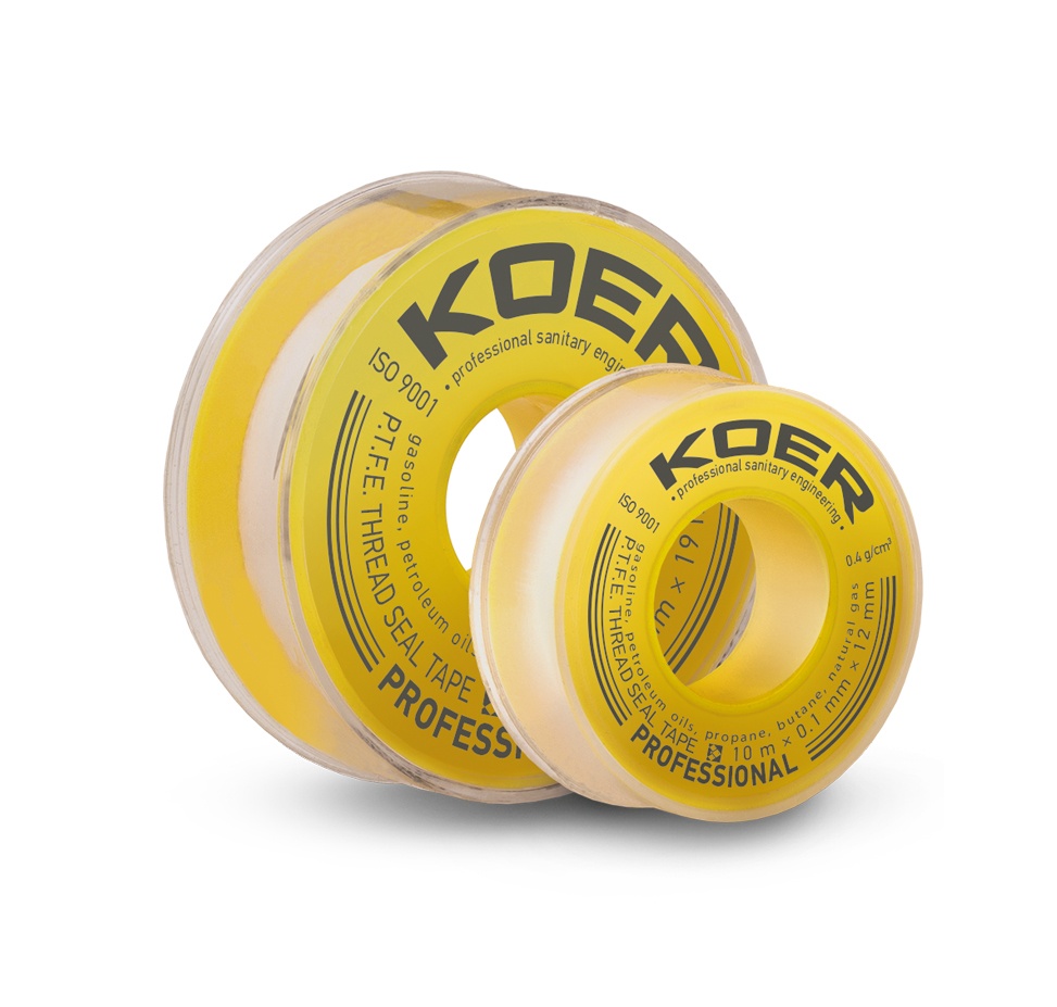 Фум лента для газа KOER ST-12 12x0.1 мм 10 м KR2809