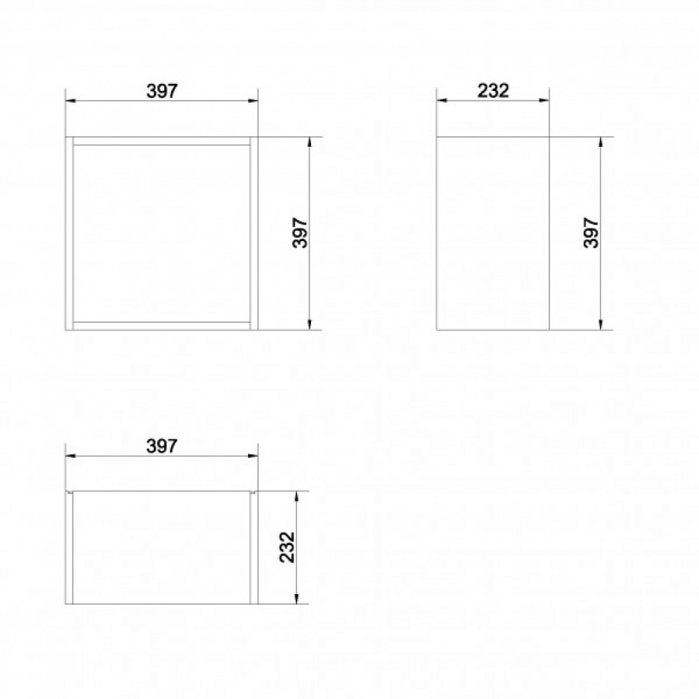 Шкаф CERSANIT Colour 39.7x39.7x23.2см монтаж подвесной белый FZZH1000561593