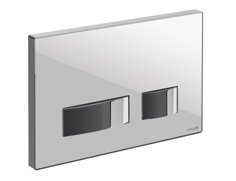 Кнопка слива для инсталляции CERSANIT MOVI S97-012 стеклянная двойная глянцевая белая COAB1001253930
