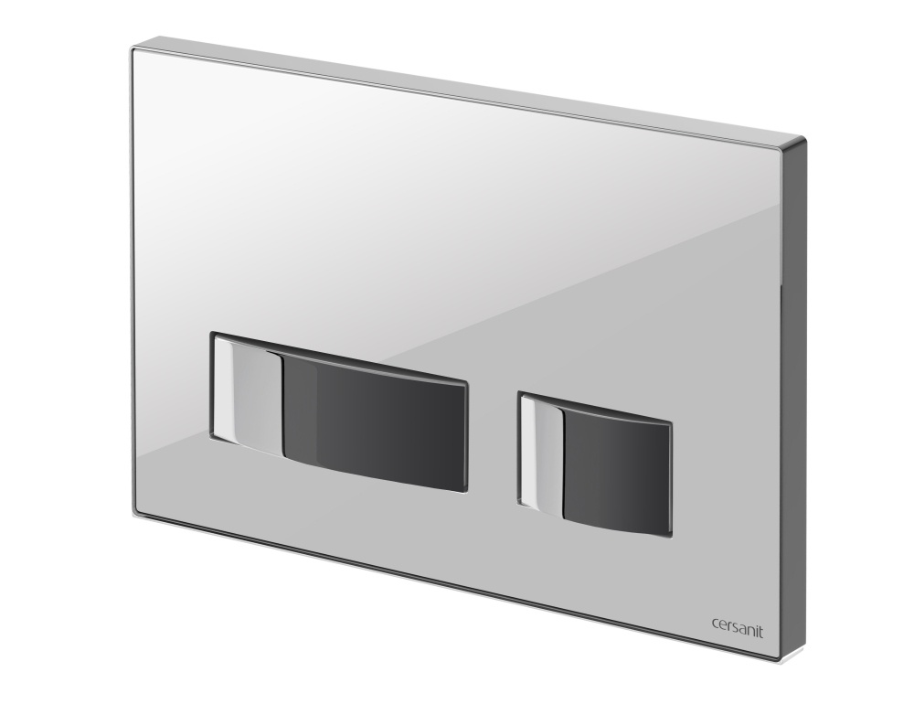 Кнопка слива для инсталляции CERSANIT MOVI S97-012 стеклянная двойная глянцевая белая COAB1001253930