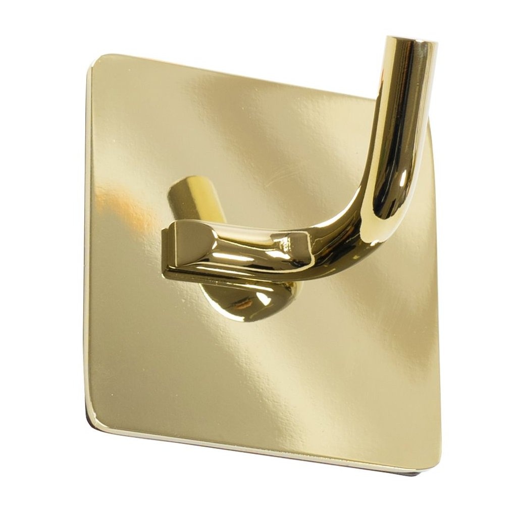Крючок настенный одинарный REA 322188 прямоугольный металлический золото REA-77068