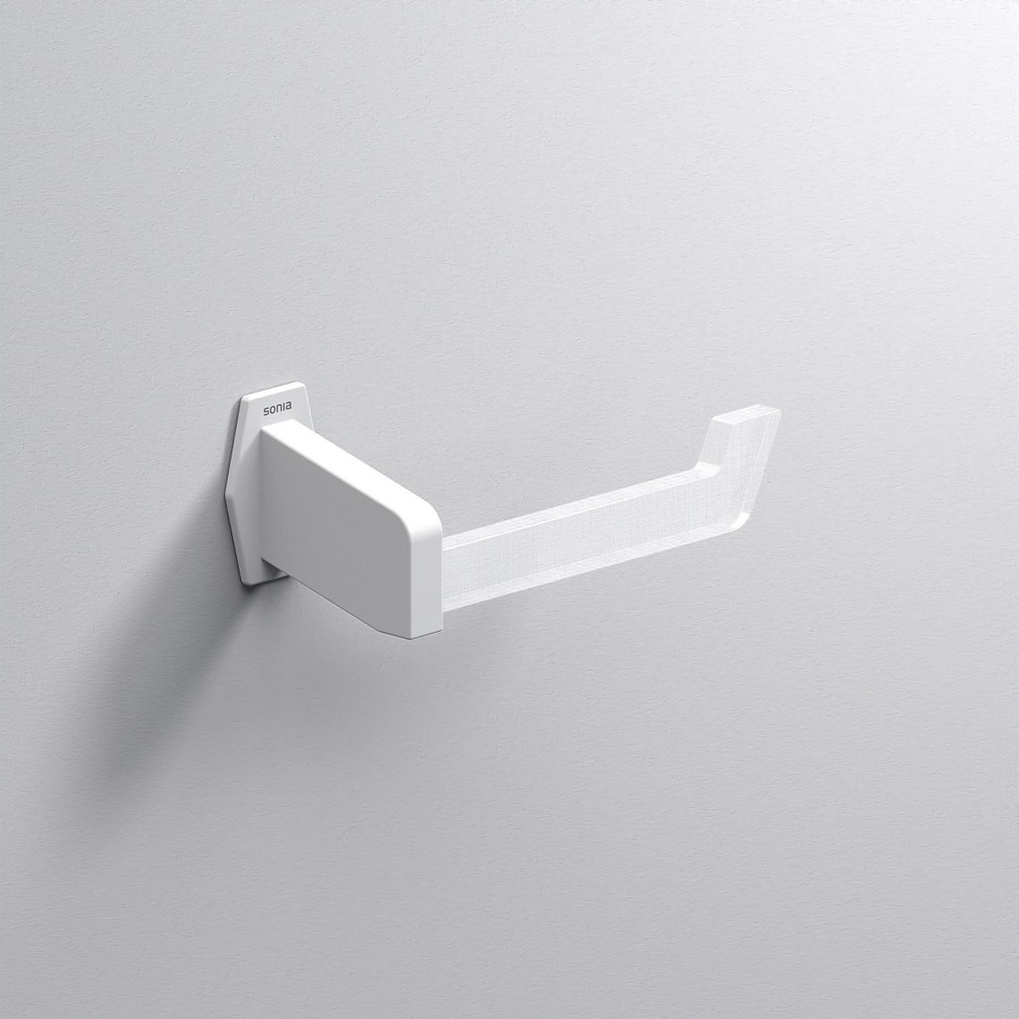 Тримач для туалетного паперу SONIA Luce 182701 прямокутный металевий білий