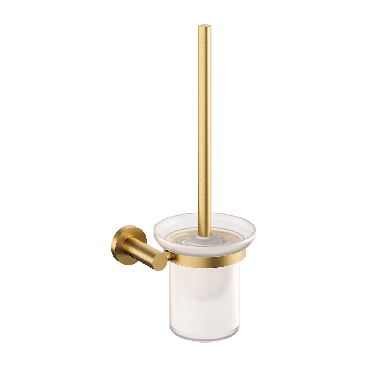 Йоржик для унітазу настінний OMNIRES MODERN PROJECT округлий скляний золото MP60620GLB