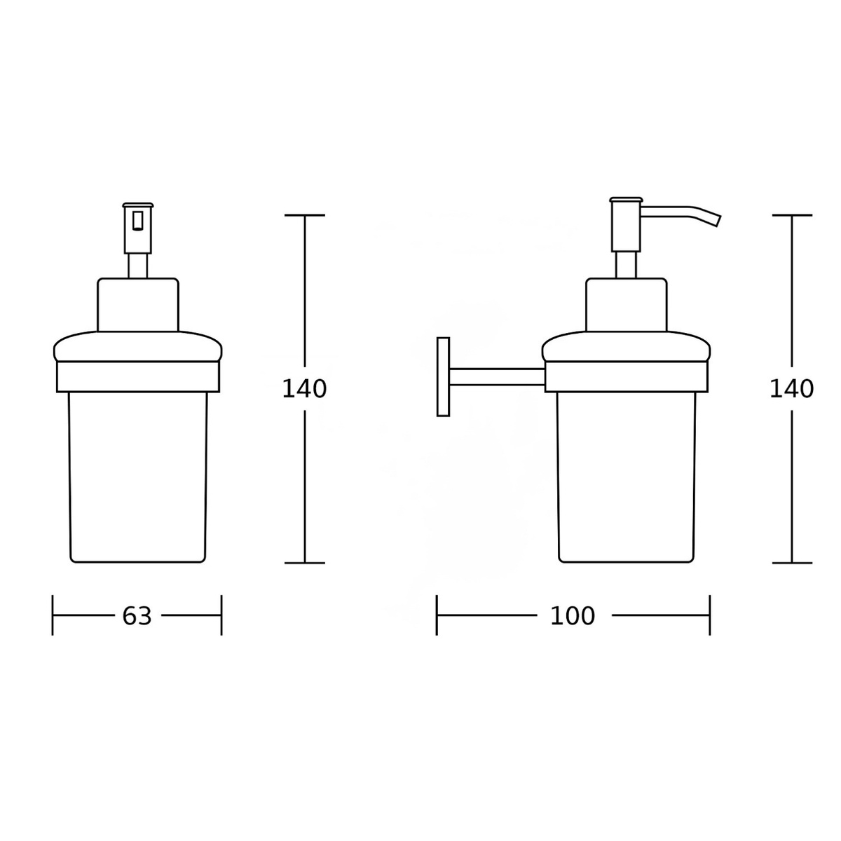 Дозатор для жидкого мыла MEXEN ZOJA настенный на 180мл прямоугольный стеклянный хром MEX-70191388-00