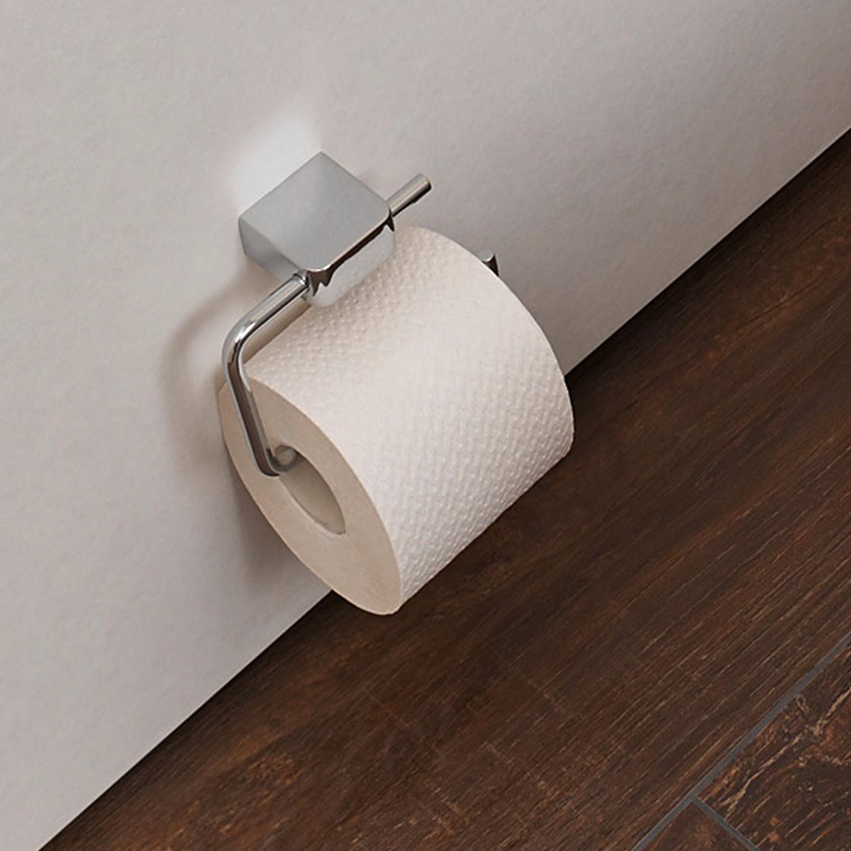 Тримач для туалетного паперу EMCO Trend прямокутний металевий хром 020000101