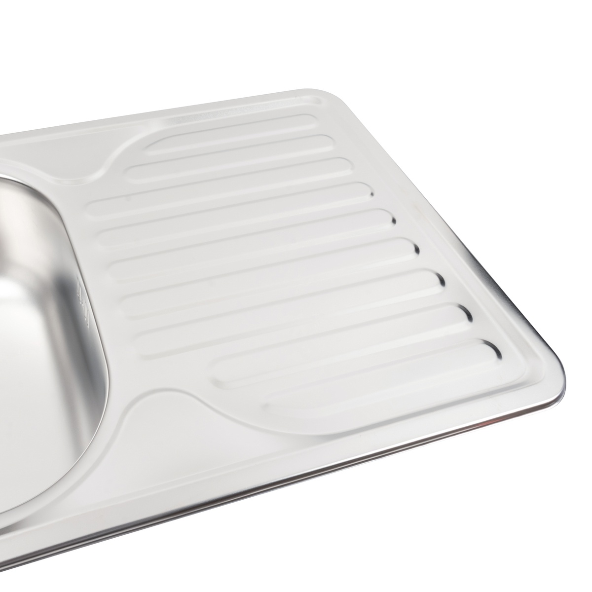 Мийка для кухні із нержавіючої сталі прямокутна PLATINUM 7642 760x420x180мм матова 0.8мм із сифоном PLS-A473