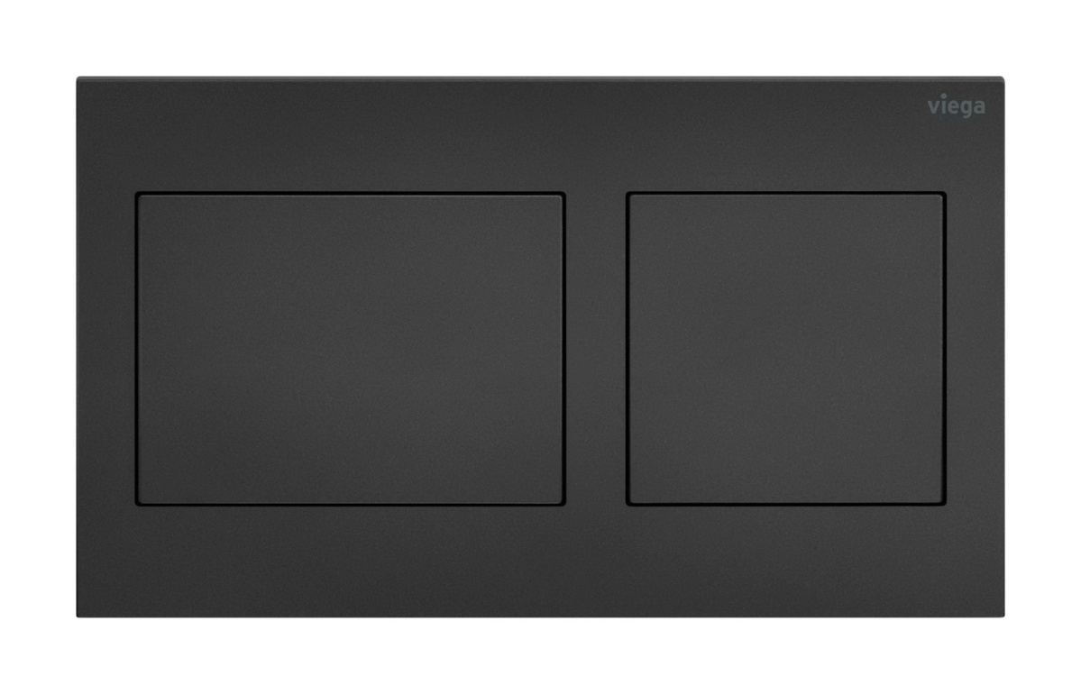 Кнопка слива для инсталляции VIEGA Prevista Visign for Style 21 801724 пластиковая двойная матовая черная 000006101