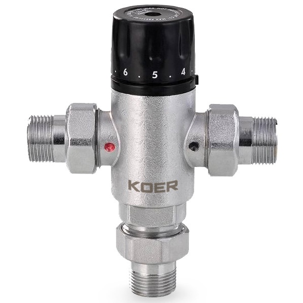 Термостатический 3-х ходовой клапан KOER смесительный 3/4" KR.1258 KR2818