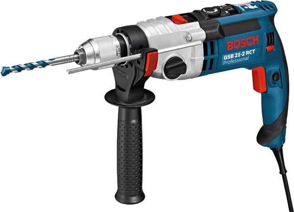 Дриль ударний Bosch GSB 21-2 RCT 1300Вт ШЗП 1.5-13мм 3000об·хв 2.85кг 0.601.19C.700