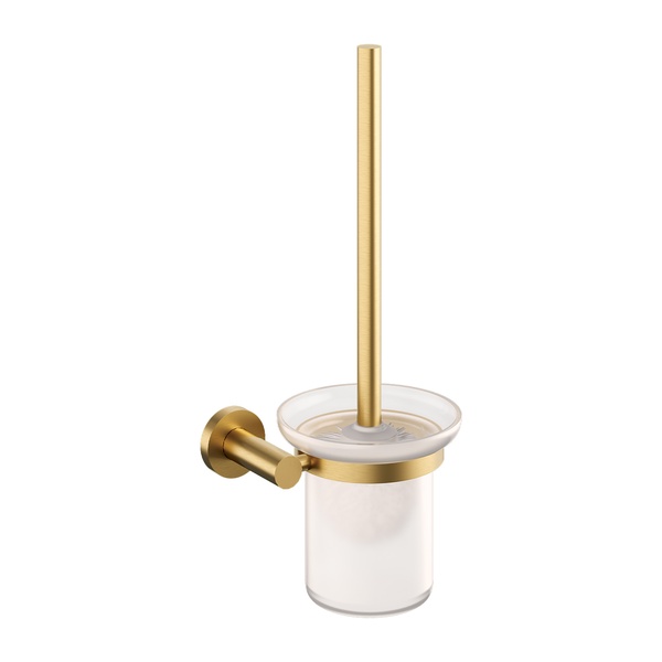 Йоржик для унітазу настінний OMNIRES MODERN PROJECT округлий скляний золото MP60620GLB