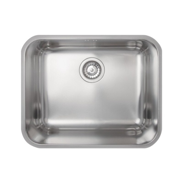 Кухонна мийка із нержавійки прямокутна APELL 539мм x 436мм матова 1мм із сифоном врізна під стільницю FE500UBC
