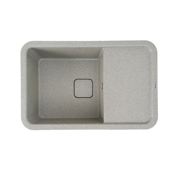 Мийка для кухні гранітна прямокутна PLATINUM 7850 CUBE 775x505x180мм без сифону сіра PLS-A24619
