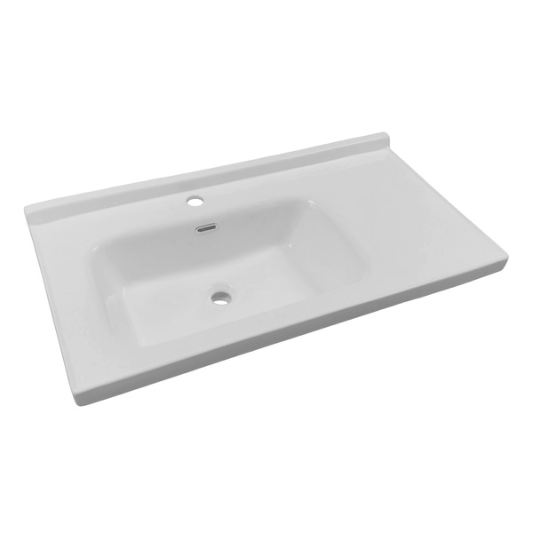 Умывальник врезной в ванную на столешницу 915мм x 500мм IMPRESE белый прямоугольная i11090L