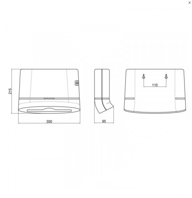 Диспенсер для паперових листових рушників Q-TAP Drzak QTDR600WP пластиковий білий