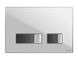 Кнопка зливу для інсталяції CERSANIT MOVI S97-012 скляна подвійна глянцева біла COAB1001253930 1 з 4