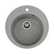 Мийка для кухні гранітна кругла PLATINUM 510 YARA 510x510x180мм без сифону сіра PLS-A24812 1 з 5
