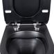 Унитаз подвесной безободковый черный Q-TAP Robin с сиденьем с микролифтом QT1333046ENRMB 8 из 14