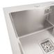 Мийка для кухні із нержавіючої сталі квадратна PLATINUM Handmade НSB 450x450x230мм глянцева 1мм із сифоном PLS-A37433 4 з 6
