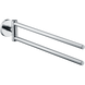 Тримач для рушників поворотний HANSGROHE Logis 445мм подвійний округлий металевий хром 40512000 1 з 3