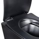 Унитаз подвесной безободковый черный Q-TAP Robin с сиденьем с микролифтом QT1333046ENRMB 6 из 14