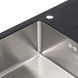 Мойка для кухни из нержавеющей стали прямоугольная PLATINUM Germece Handmade Black Glass 780x510x200мм глянцевая 1мм черная с сифоном PLS-A28505 5 из 5