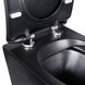 Унитаз подвесной безободковый черный Q-TAP Robin с сиденьем с микролифтом QT1333046ENRMB 7 из 14