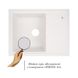Кухонна мийка керамічна прямокутна LIDZ WHI-01 435мм x 620мм білий без сифону LIDZWHI01620435200 3 з 4