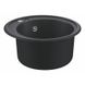 Раковина на кухню керамическая круглая GROHE 510мм x 510мм черный с сифоном 31656AP0 1 из 6