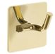 Крючок настенный одинарный REA 322188 прямоугольный металлический золото REA-77068 1 из 5