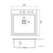 Мойка для кухни из нержавеющей стали квадратная PLATINUM Handmade НSB 450x450x230мм глянцевая 1мм с сифоном PLS-A37433 2 из 6
