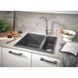 Кухонная мойка композитная прямоугольная GROHE K500 555мм x 460мм черный с сифоном 31648AT0 4 из 4