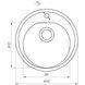 Раковина на кухню керамогранітна кругла GLOBUS LUX MARTIN 510мм x 510мм бежевий без сифону 000021070 2 з 4