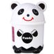 Відро для сміття на 7л кругле MVM Panda з кришкою 345x240x240мм пластикове з малюнком BIN-07 7L WHITE 1 з 6