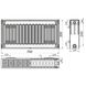 Стальной панельный радиатор отопления KALITE 300x700 мм боковое подключение класс 22 000022299 2 из 4